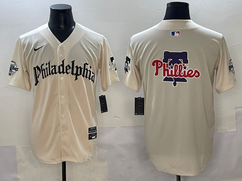Men Philadelphia Phillies blank cream 2025 Nike MLB jersey style  4->philadelphia phillies->MLB Jersey